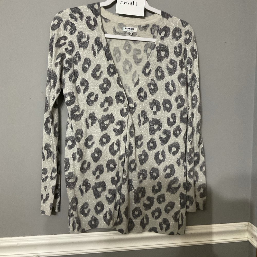 Old Navy Leopard Cardigan